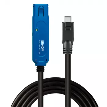 Lindy 43381 USB-kabel USB 3.2 Gen 1 (3.1 Gen 1) 8 m USB C USB A zwart, blauw