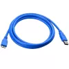 USB-kabel TECHLY ICOC-MUSB3-A-005 — USB A naar Micro-USB B, USB 3.2 Gen 1 (5 Gbit/s), 0,5 m, blauw
