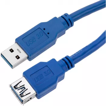 Techly verlengkabel USB 3.0, A-stekker / A-bus, 1 m, blauw ICOC U3-AA-10-EX