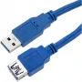 Techly verlengkabel USB 3.0, A-stekker / A-bus, 1 m, blauw ICOC U3-AA-10-EX