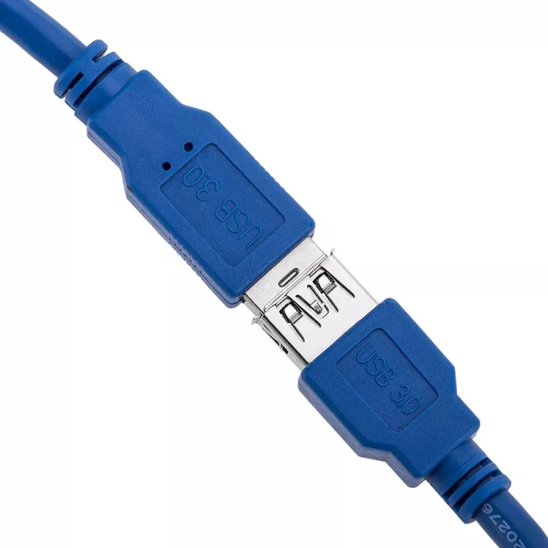 Techly verlengkabel USB 3.0, A-stekker / A-bus, 1 m, blauw ICOC U3-AA-10-EX