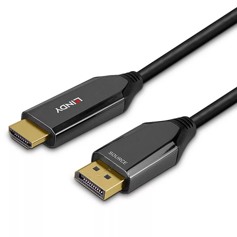 Lindy 1m actieve DisplayPort 1.4 naar HDMI 8K60-kabel