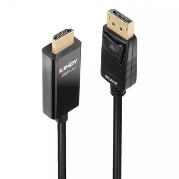 Lindy 0,5 m actieve DisplayPort-naar-HDMI-kabel met HDR