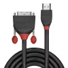 Lindy 0,5 m HDMI-naar-DVI-kabel, Black Line