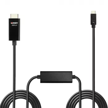 Lindy 5m USB Type-C naar HDMI 4K60-adapterkabel met HDR
