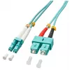 Lindy 1,0 m OM3 LC - SC duplex InfiniBand/glasvezelkabel 1 m turquoise