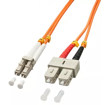 Lindy LC/SC 2m InfiniBand/glasvezelkabel veelkleurig, oranje