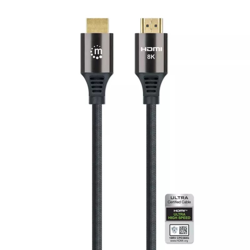 HDMI-kabel Manhattan 8K 60Hz 3m stekker naar stekker zwart