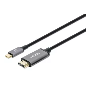 Manhattan USB-C naar HDMI-kabel, 4K@60Hz, 2m, zwart, stekker naar stekker, drie jaar garantie, komt overeen met CDP2HD2MBNL