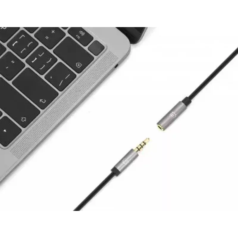 Audio-verlengkabel Manhattan 3,5mm 3m stekker/bus