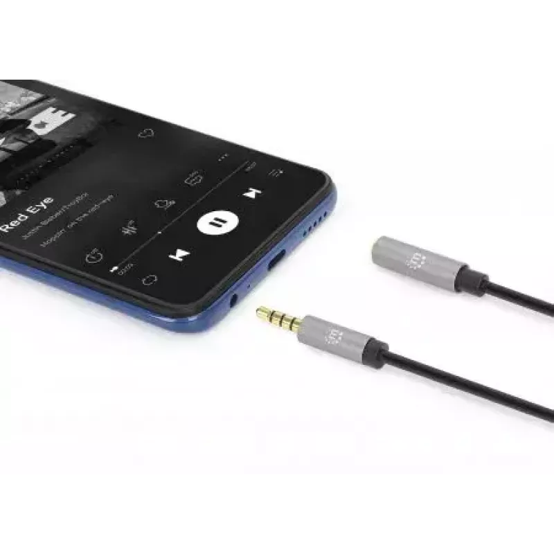 Audio-verlengkabel Manhattan 3,5mm 3m stekker/bus