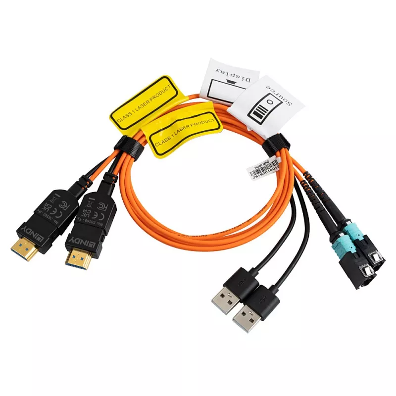 Lindy 38360 InfiniBand/glasvezelkabel 100 m MPO veelkleurig