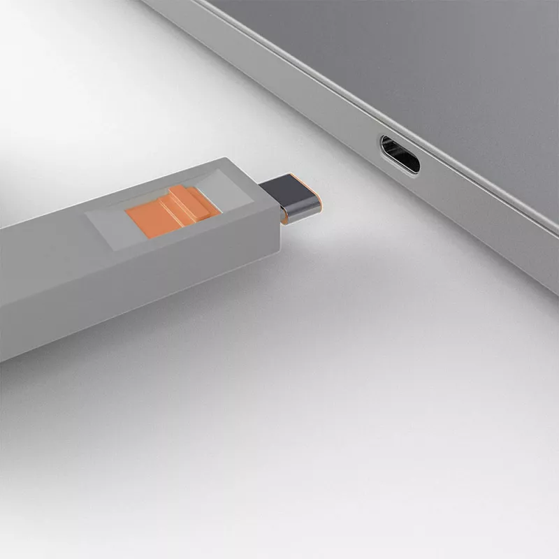 USB-C-poortblokkeerset Lindy, 4 stuks, oranje
