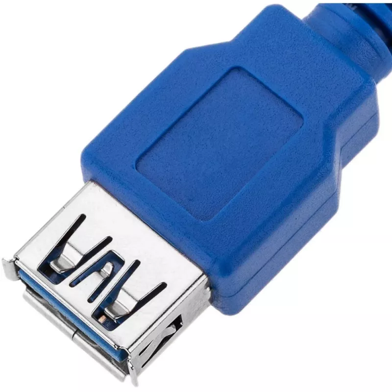 Techly USB 3.0 verlengkabel A stekker / A bus 0,5m blauw ICOC U3-AA-005-EX