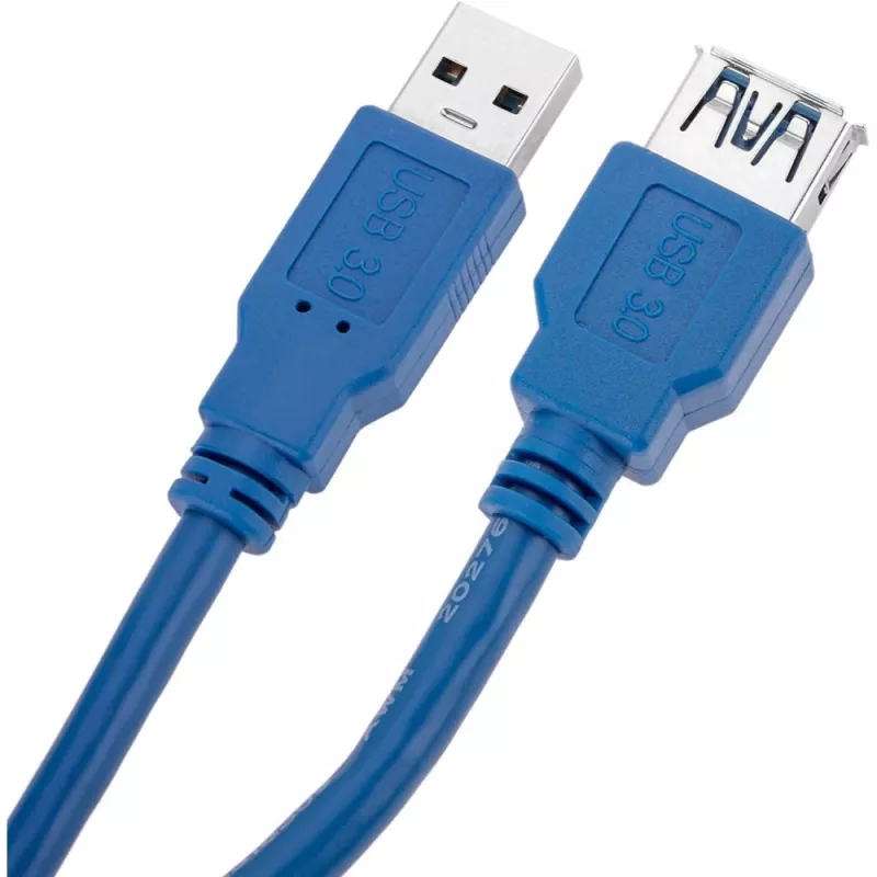 Techly USB 3.0 verlengkabel A stekker / A bus 0,5m blauw ICOC U3-AA-005-EX