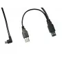 MicroConnect MC-WA1945B splitterkabel, USB 2.0 A-stekker naar USB 2.0 A-stekker + Mini-USB-stekker