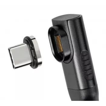 USB4 Magnetic Plug MicroConnect MC-LS-USB4MP2S — USB4-kabel, 40 Gbit/s data, 100 W Power Delivery
