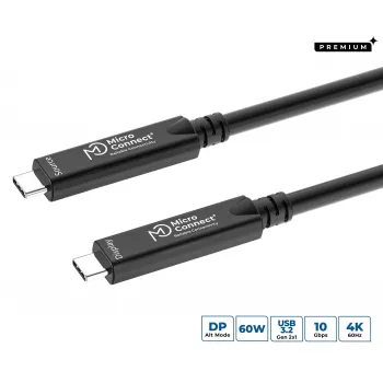USB-C-kabel MicroConnect MC-USB3.2CC075-8K-OP 7,5 m – USB-C naar USB-C, 7,5 m lengte