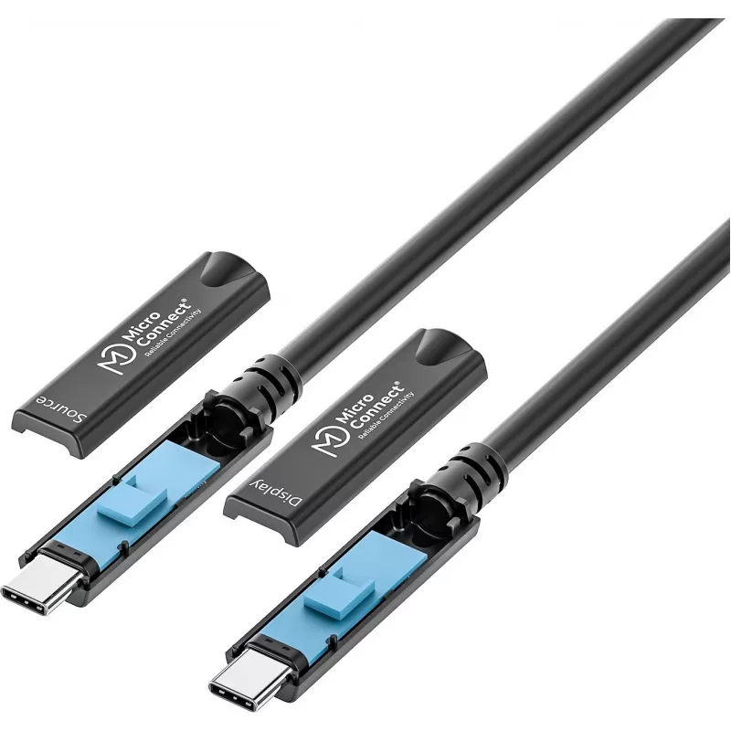 USB-C-kabel MicroConnect MC-USB3.2CC10-8K-OP 10 m, ondersteunt tot 8K