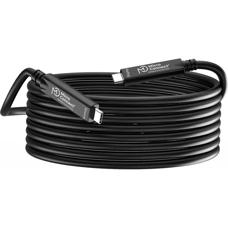 USB-C-kabel MicroConnect MC-USB3.2CC10-8K-OP 10 m, ondersteunt tot 8K
