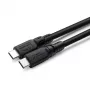 USB-C-kabel MicroConnect USB3.2CC01-LSZH, USB-C naar USB-C, 100W, USB 3.2-prestaties, LSZH-mantel