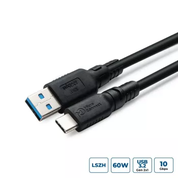 USB-C naar USB-A adapterkabel MicroConnect USB3.2AC1-LSZH, 1 m, USB 3.2