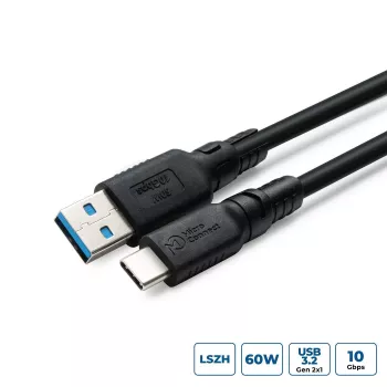 USB-C naar USB-A adapter MicroConnect USB3.2AC3-LSZH — USB 3.2 Gen 1 data-adapter, LSZH-mantel
