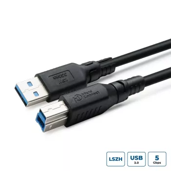 USB-A naar B kabel MicroConnect ColorFlex USB 3.2 Gen 1 (USB 3.0) 1 m, LSZH