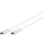 USB-C-kabel MicroConnect USB3.1CC3W 3 m – USB Type-C naar USB Type-C, USB 3.1, wit