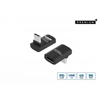 USB4-kabel MicroConnect USB4-CCFAS90-240W – 240W Power Delivery, 40 Gbit/s dataoverdracht, USB-C naar USB-C