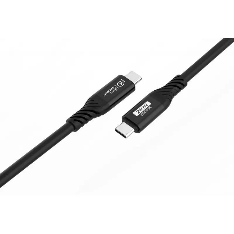 MicroConnect USB4CC05-240W-80GBPS Premium USB4 Gen 4 USB-C-kabel, 0,5 m, 80 Gbps, 240 W