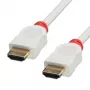 Lindy 41413 HDMI-kabel 3 m HDMI type A (standaard) rood, wit