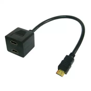 Techly ICOC-HDMI-F-002 HDMI-kabel 0,3 m HDMI Type-A (standaard) 2 x HDMI Type-A (standaard) zwart