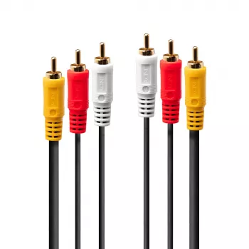 Lindy 2m Premium AV 3xCinch naar 3xCinch kabel