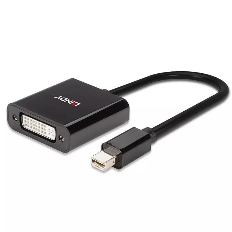 Lindy Mini DisplayPort naar DVI actieve converter 0,16 m zwart