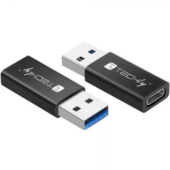 USB-adapter Techly IADAP USB3-AFT USB A naar USB C zwart