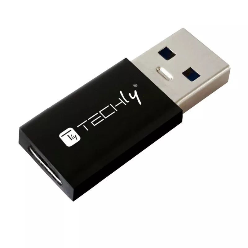 USB-adapter Techly IADAP USB3-AFT USB A naar USB C zwart