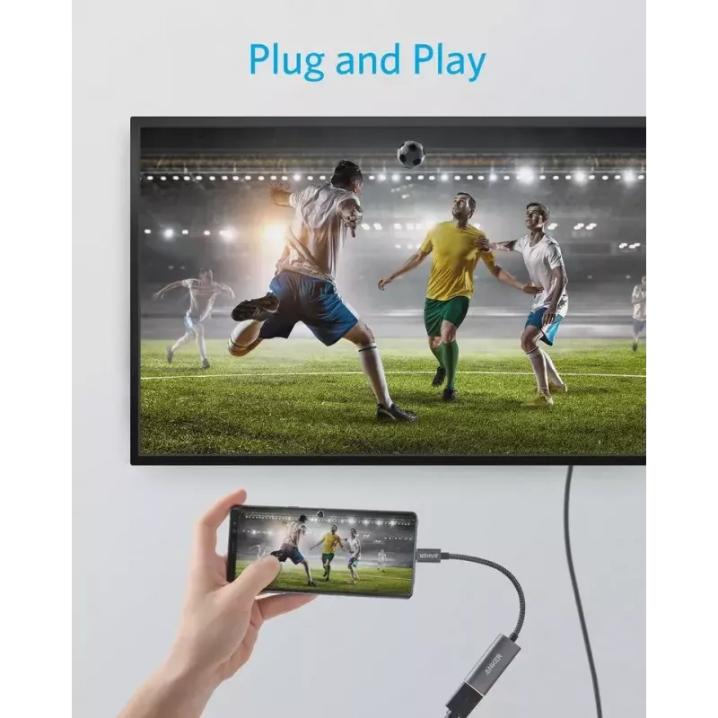 Anker A83120A1 PowerExpand+ videoadapter USB-C (stekker) naar HDMI (bus), zwart