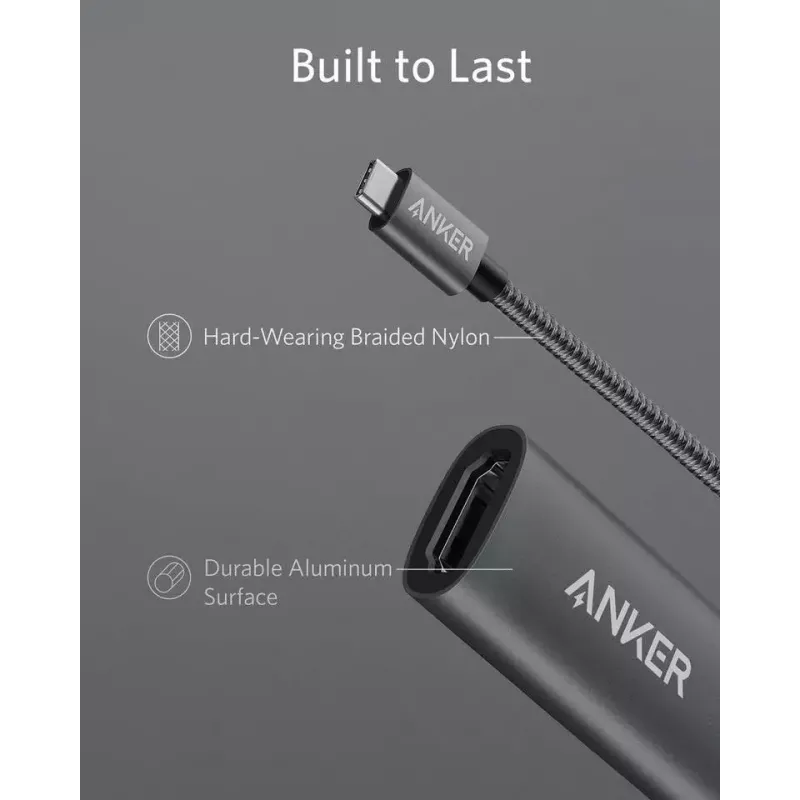 Anker A83120A1 PowerExpand+ videoadapter USB-C (stekker) naar HDMI (bus), zwart