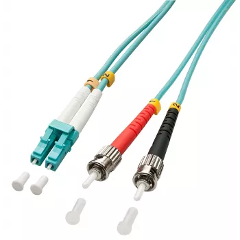 Lindy 15 m OM3 LC - ST duplex InfiniBand/glasvezelkabel turquoise