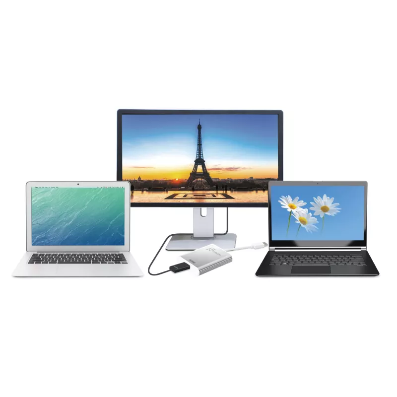 j5create JUA354 USB 3.0 naar 4K HDMI display-adapter zilver