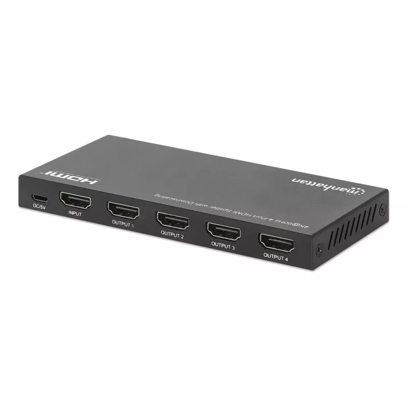 HDMI-splitter Manhattan 4-poorts 4K@60Hz downscaling