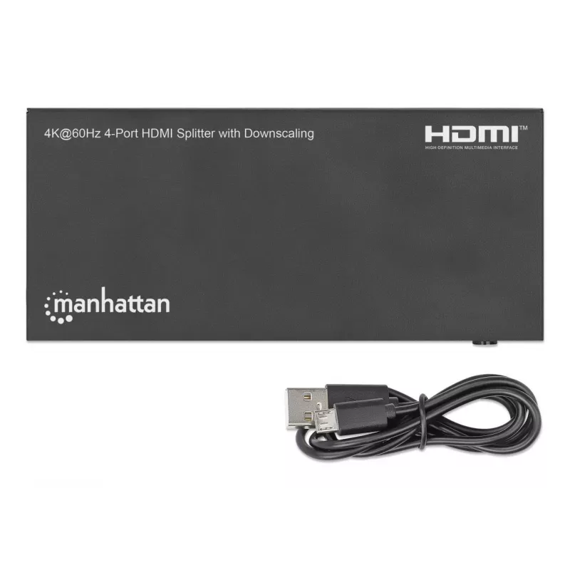 HDMI-splitter Manhattan 4-poorts 4K@60Hz downscaling