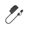 Conceptronic ABBY21B USB 3.0 SATA-adapter met voeding, 2,5 inch/3,5 inch SATA HDD/SSD, 2-in-1 USB-C/A-kabel
