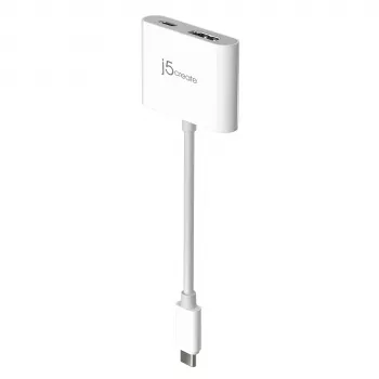 j5create JCA152 USB-C® naar 4K HDMI™-adapter met Power Delivery, zwart