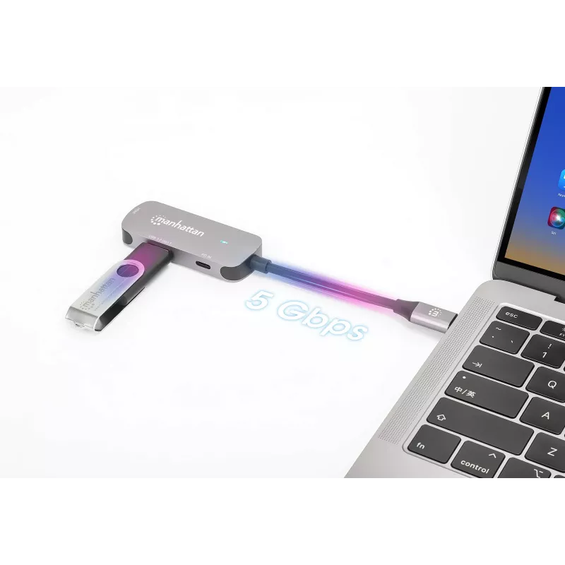 Manhattan USB-C-dock/hub HDMI USB-A USB-C 100W Power Delivery 4K 60Hz