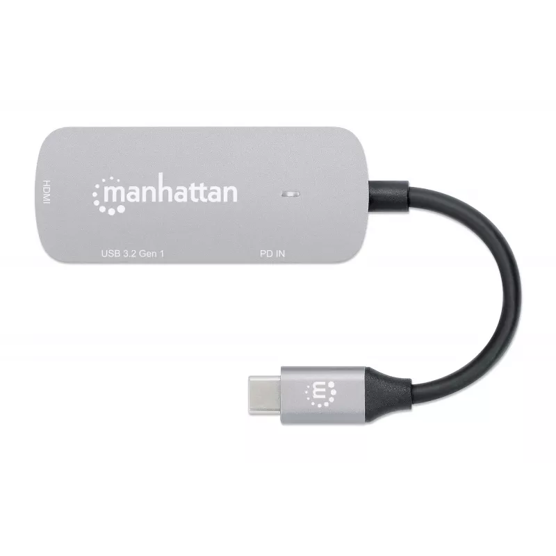 Manhattan USB-C-dock/hub HDMI USB-A USB-C 100W Power Delivery 4K 60Hz