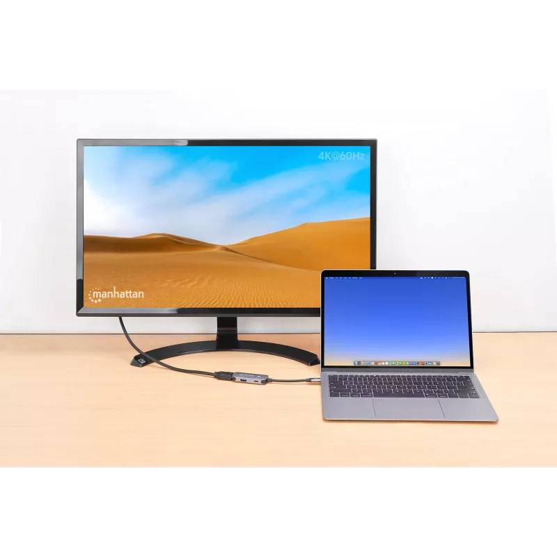 Manhattan USB-C-dock/hub HDMI USB-A USB-C 100W Power Delivery 4K 60Hz