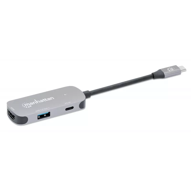Manhattan USB-C-dock/hub HDMI USB-A USB-C 100W Power Delivery 4K 60Hz