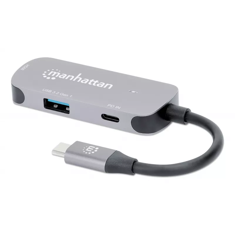Manhattan USB-C-dock/hub HDMI USB-A USB-C 100W Power Delivery 4K 60Hz